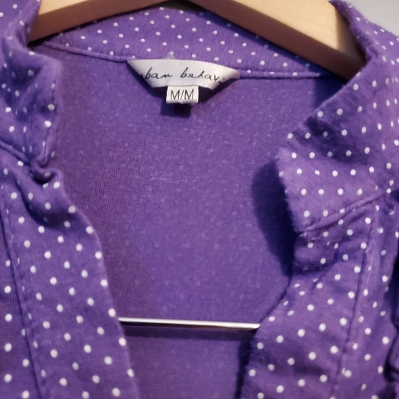 Urban Behavior Purple Polkadotted Shirt - Size M - Picture 2 of 8